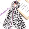 3 PCS Bow Hair Scarf Scruncheis for Women - Leopard Long Ribbon Ponytail Holder Hair Ties Elastic Bands Hair Accessories for Girl