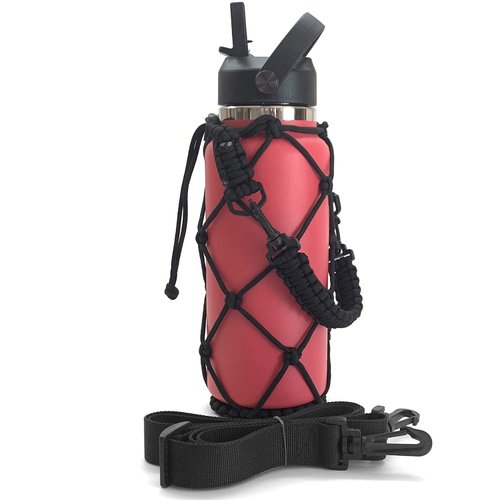 Gearproz Paracord Bottle Carrier for Hydro Flask 32 oz - From America's No. 1 in Water Bottle Handles and Accessories - Prevents Dropping and Dents