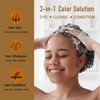 Fvquhvo Light Brown Hair Dye Shampoo 3 in 1, Argan Oil Instant Hair Color Shampoo, Long Lasting Brown Hair Shampoo, Semi-Permanent Shampoo Hair Dye, Brown Shampoo Easy to Use (Light Brown)