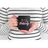 I Heart Makeup with Eyeshadow Palette, Makeup Artist or Lovers, Cosmetologists & Beauticians, Black 11oz Ceramic Mug
