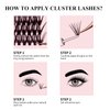 Lash Clusters Individual Lashes Cluster Mixed Tray D Curl Lash Clusters DIY Eyelash Extensions Individual Cluster Lashes Self-application at Home (40D-0.07D,12-18mm)