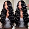 bb face 13x6 HD Lace Front Wigs Human Hair 24 Inch Body Wave Lace Front Wigs Human Hair Pre Plucked 220 Density Glueless 13x6 Frontal Wig Human Hair for Women