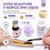 SAVILAND Acrylic Nail Kit: Clear Pink White Acrylic Powder Kit and EMA Acrylic Liquid for Acrylic Nails Extension with 2pcs Essential Oil Acrylic Nail Brush for Beginner Home Salon DIY