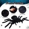 HyDren Christmas Giant Stuffed Spider Toy Huge Realistic Black Spider Stuffed Animal Plush Pillow Christmas Funny Prank Toys(15.75 x 9.84 Inch)