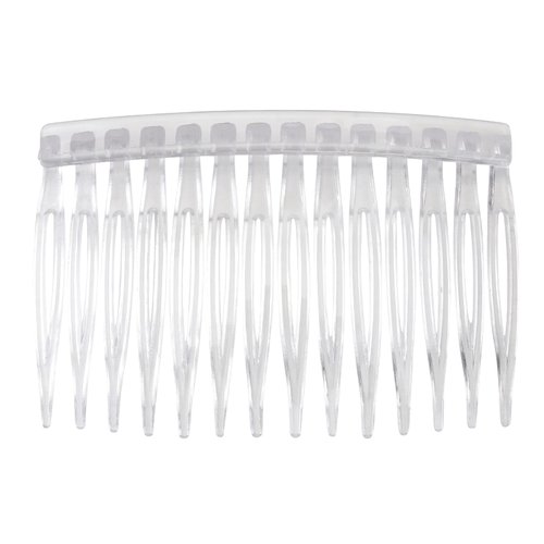 Lurrose 10PCS Clear Hair Side Combs Transparent Teeth Hair Barrettes Plastic Wedding Veil Combs Clips for Women Girls