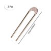 LELEVTXP 2 Pcs Metal U Shape Hair Pin Women Retro Hair Pin Metal French Style Hairpins Simple Hair Stick for Women Girls Hair Diy Accessory