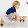 Wee Gallery Bear Push Toy, Rolling Toy, Classic Motion Toys for Child Motor Skills, Balance, Roll Along Play, and Animal Nursery Decor (Baby, Toddler, Kids)
