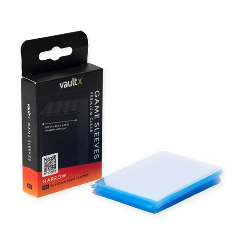 Vault X Narrow (Catan) Board Game Sleeves for Cards of 54x80mm Protect, Preserve with Non-PVC Anti-Static Fitted Sheath (60pcs)