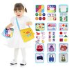Montessori Busy Board for Toddlers Quiet Busy Book Learning Toys Sensory Busy Board 3D Activities Book Dollhouse Bag - Airplane Must Haves for Toddlers Carry Home