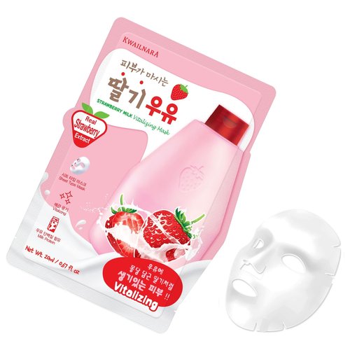 WELCOS KWAILNARA Milk Sheet Mask 10 pcs (Strawberry)