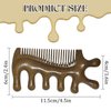 Wooden Massage Comb, Sandalwood Head Scalp Massage ToolNo Static Wide Tooth Scalp Stimulator Gua Sha Body Hair Comb for Men Women