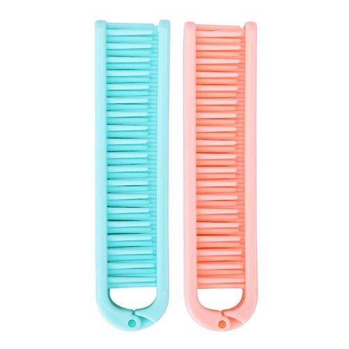 baixikly 2 Pcs Foldable Hair Brush Travel Hair Brush Folding Comb Double Headed Anti-static Hairbrush Portable Compact Pocket Hair Comb