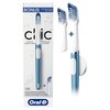 Oral-B Clic Toothbrush, Alaska Blue, with 2 Replaceable Heads and Magnetic Toothbrush Holder
