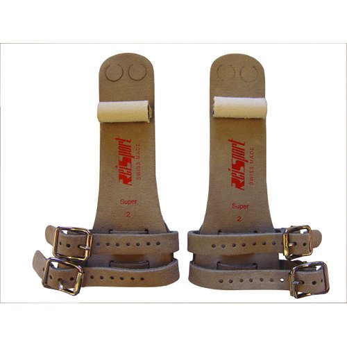 Reisport Men's Double Buckle Ring Grips, Gymnastics, Small (1)