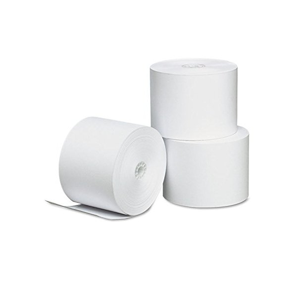 Single-Ply Thermal Paper Rolls, 2-1/2" x 165 ft, White, 3/Pack