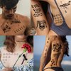 Halloween Temporary Tattoos, 4 Sheets Joker Tattoos Fake Temporary Tattoos Sticker for Men & Women, Perfect for Halloween, Cosplay, Costumes and Party Accessories