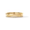 PAVOI 18K Yellow Gold Plated Cubic Zirconia Dual Stacking Rings for Women | Gold Eternity Band for Women | Thumb Ring | Size 8