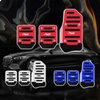 pvotawp 3PCS Car Non-Slip Aluminum Alloy Pedal Pads, Anti-Rubbing Auto Manual Transmission Brake Pad Cover, Gearbox Gas Car Clutch Foot Pedal Kits Universal Replacement Accessories (Red)