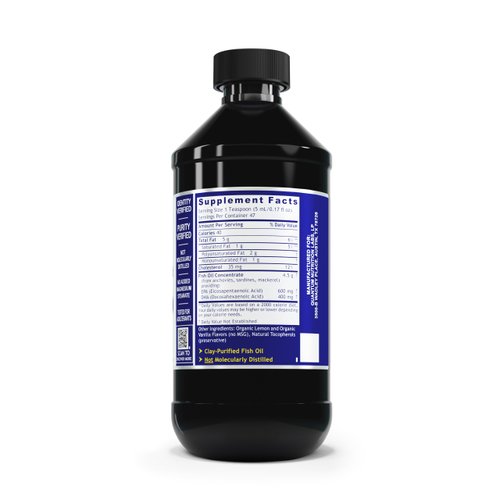 QNL Quantum EPA/DHA Liquid - Deep Sea Omega Fish Oil Supplement - Brain, Joint & Heart Health Supplement - Contains Omega-3 Fatty Acids - No Molecular Distillation - 8 fl oz