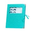 16 Paris Eyelash Storage Book Portable Eyelash Organizer Holder Case Make Up Display Catalog Lash Container Box Glitter Cover Lash Empty Case (Green)