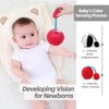 Jollybaby Soft Plush Stuffed Red Oball with Rattle Toys for Infant Baby 0-3-6 Months, High Contrast Sensory Rattles Teething Ball Toys for Baby, Newborn Boy Girls Shower Gifts