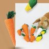 Orange Hamster Chew Toys Rabbit Bite Grind Teeth Toys Corn Carrot Woven Balls Small Animal Chew Toys for Rabbit, Bunny, Guinea Pig Small Animal Toys