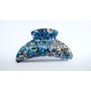 Generic Bright blue abalone sea shell effect hair claw clip