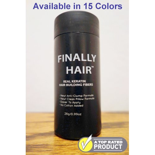 Hair Building Fibers Light Brown Hair Loss Concealer Fiber 28 Gram .99oz Refillable Bottle by Finally Hair