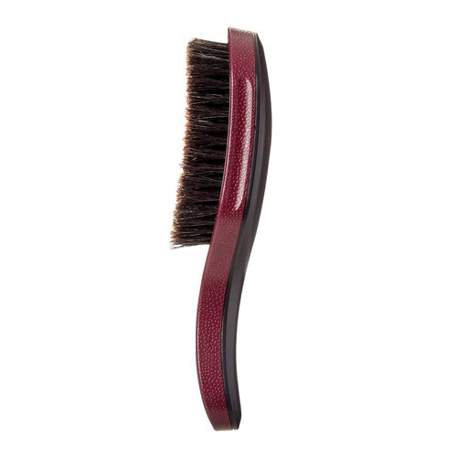 Red Premium X Bow Wow Medium Hard Hair Brush for Men 360 Wave Brush 2 Bristles In 1 Mixed Boar Brush (Club Brush)
