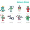 16pc Fun Robot Themed Hanging Swirls Birthday Party Decorations Happy Birthday Gear Up Robots Ceiling Swirls Robot Party Streamers for Tech-Loving Child Kids Birthday Baby Shower Party Supplies