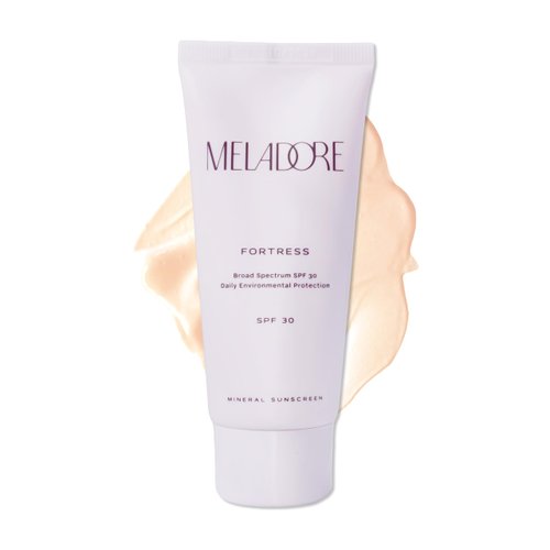 MELADORE Fortress Broad Spectrum SPF 30 100% Mineral Sunscreen with Zinc Oxide – Lightweight, Silky, No White Residue, For All Skin Types, Ideal for Sensitive and Reactive Skin