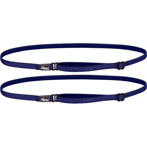 Hipsy Elastic & Adjustable Thin Running Fitness Headband Team Sport Colors Hair Band 2-Pack (Navy 2-pack)