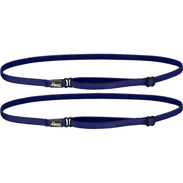 Hipsy Elastic & Adjustable Thin Running Fitness Headband Team Sport Colors Hair Band 2-Pack (Navy 2-pack)