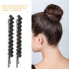 Uonlytech Hair Clips, 1 Set 2 Pairs Rhinestone Hair Barrette Pins Clear Crystal Hair Bobby Pin Accessories for Women - Black, Size 6x0.7cm, 4 Pieces