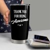 SANDJEST Thank You for Being Awesome Tumbler Gift Set - Birthday, Christmas, Appreciation Inspirational Gifts for Women, Men, Coworkers - 20oz Stainless Steel Insulated Coffee Travel Mug