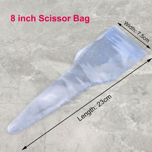 TorSor 10 Pack Hair Cutting Scissors Pacakge Bag Disposable Storage Sleeve Sheath Pouch Case PVC Cover Protector for 6'' 6.5'' 7'' 8 inch Hairdressing Thinning Shears Haircut Scissor Hairdressers