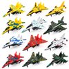 BOOJALOO Pull Back Airplane Toys Fighter Jets, Airplane Party Favors Plane Playset, Fighter Jet Toy, Plane Themed Kids Presents Toys for 3 Year Old boy (12 Pack)