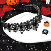 Baroque Black Crown for Women Vintage Black Tiaras with Gemstones for Prom Birthday Party Quinceanera Pageant Halloween Costume Headpieces Crystal Tiaras