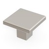 Hickory Hardware 10 Pack of Square Kitchen Cabinet Knobs, Quality Drawer and Dresser Knob, Handle Pulls for Cabinet Doors, Bathroom Drawers, 1-3/16 Inch, Satin Nickel