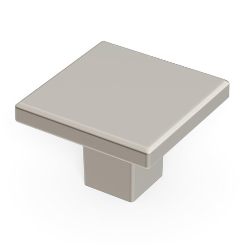 Hickory Hardware 10 Pack of Square Kitchen Cabinet Knobs, Quality Drawer and Dresser Knob, Handle Pulls for Cabinet Doors, Bathroom Drawers, 1-3/16 Inch, Satin Nickel