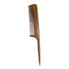 Fine Tooth Comb,New Star Anti-Static Green Sandalwood Comb Rat Tail Comb with Thin and Long Handle