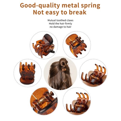 Mini Claw Hair Clips Set - 78 Tiny Plastic Clips in 3 Colors for Women and Girls