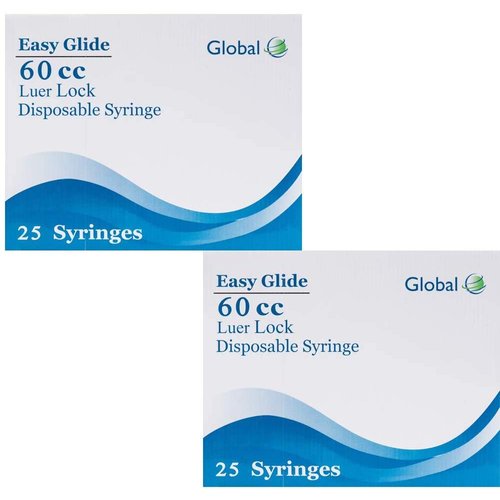 60cc Luer Lock Syringe, No Needle, 50 Count