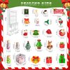 BEIREG Dollhouse Miniatures Accessories 1/12 Scale, 34pcs White Wooden Bookshelf Furniture Kit - Mini Books&Gift Boxes, Candy Jars, Christmas Tree&hat, Dollhouse Christmas Decorations for Kids