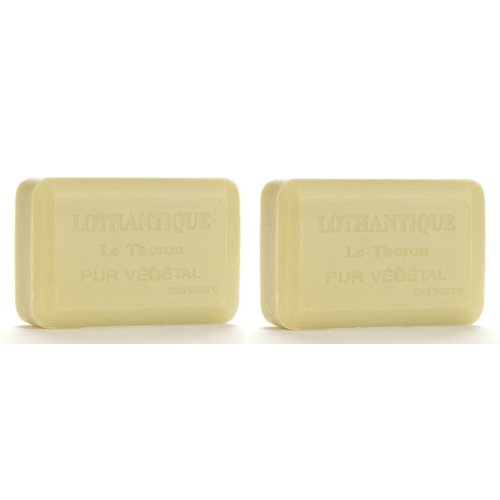 Lothantique Authentique Shea Butter Vegetable Bar Soap - 2 Bars, 200g Each, (Green Tea)