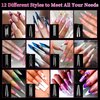 BOMOQING Dual Forms for Poly Nail Gel, 144PCS Dual Nail Forms Molds, Acrylic Full Cover False Nail Tips, 12 Styles 12 Sizes Scale for Manicure Extension