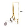 Sightwing Modern Hair Shears - 6.5 Inch Cutting Scissors Premium with Leather Case and cushioned grips Attractive Razor Edge Blade Professional for Women Men, Gold