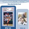 6 PCS Card Case Holder for Trading Cards, Acrylic Graded Card Slab Baseball Card Sleeves with Label Position Fit for MTG TCG and Sport Cards Storage and Display