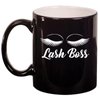 Daylor Lash Boss Makeup Lash Extension Artist Ceramic Coffee Mug Tea Cup Gift (11oz Gloss Black)