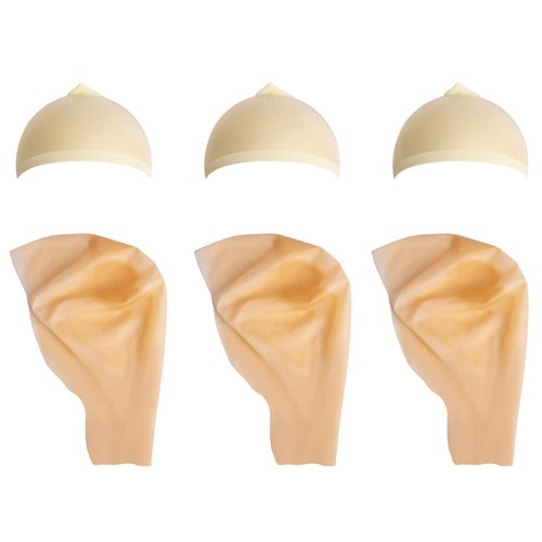6 PCS Bald Cap - Latex Makeup Caps with Bald Wigs - Costume Accessories for Adults, Teenagers' Theme Party Supplies